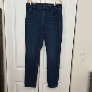 Old Navy mid rise power slim straight 14 long